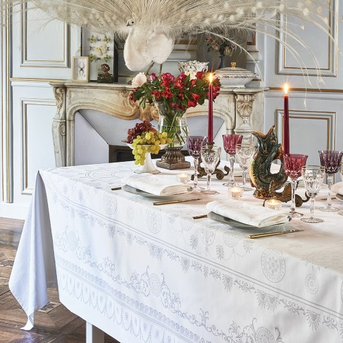 Nappe pur coton  anti-tache Eloïse Diamant, Garnier-Thiébaut