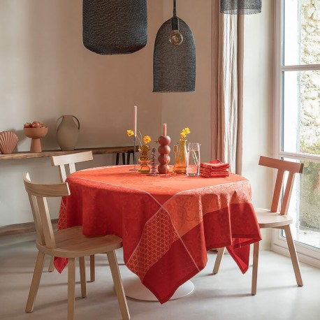 Chemin De Table Rouge A Carreaux En Lin Coton Design Tartan.