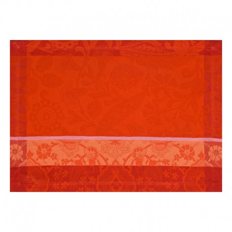 Set de table enduit Voyage Iconique Coquelicot, Le Jacquard Français