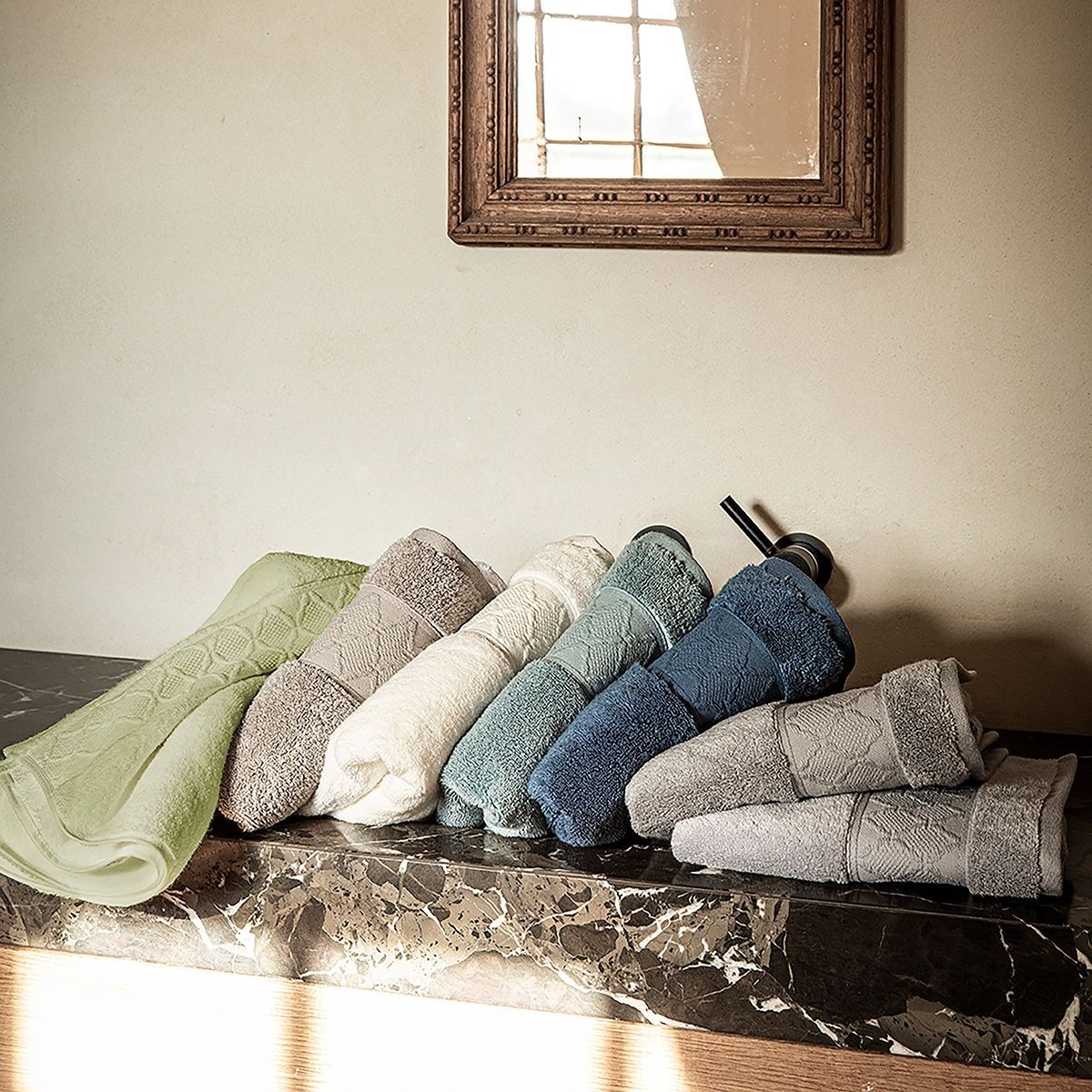 linge de bain luxe, serviettes de toilette, coton, haut de gamm, luxe