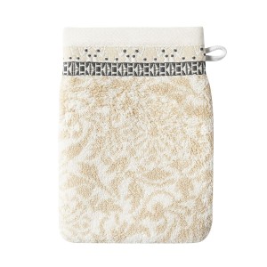 Linge de Bain éponge jacquard Charme Crème, Le Jacquard Français 2