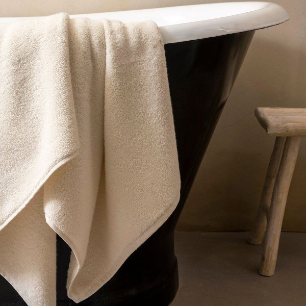 Linge de Bain éponge coton bio  Argile, Le Jacquard Français