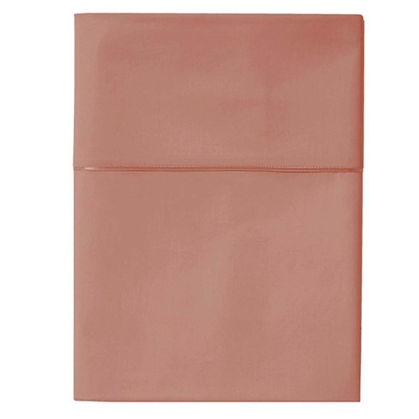Drap plat satin de coton Bio Teophile Terre cuite
