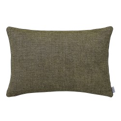 Housse de coussin Voltaire Lichen en lin et chenille velours tissé teint 40x60cm, Alexandre Turpault