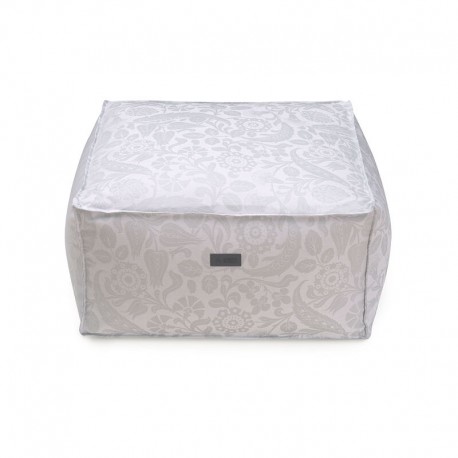 Pouf outdoor Voyage Iconique Zinc 6x60x30cm, Le Jacquard Français