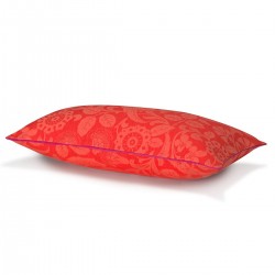 Housse de coussin outdoor Voyage Iconique Coquelicot 30x50cm, Le Jacquard Français