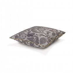 Housse de coussin outdoor Voyage Iconique Zinc 40x40cm, Le Jacquard Français