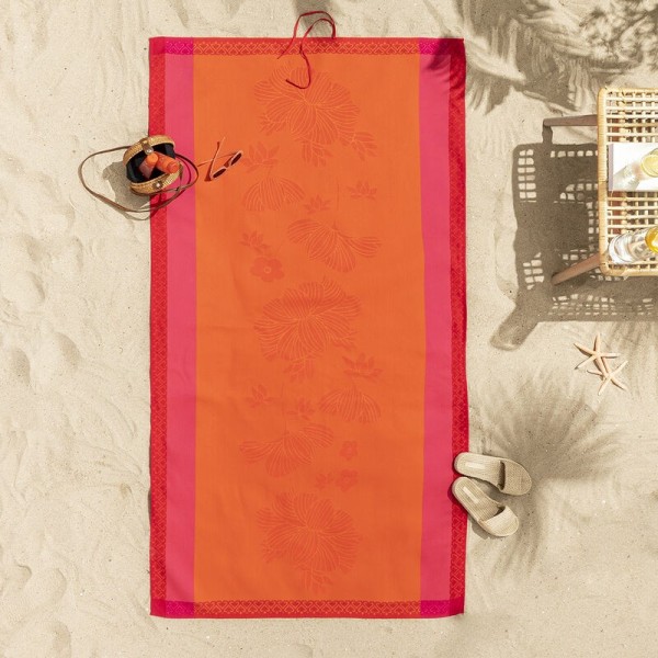 Drap de plage Monoï Capucine, Le Jacquard Français