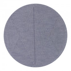 Sets de table antitache coton et lin Club Losanges Denim D42cm, Le Jacquard Français