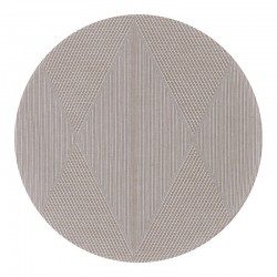 Set de table antitache coton et lin Club Losanges Naturel D42cm, Le Jacquard Français
