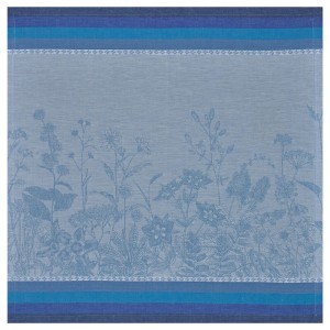 Serviettes de table pur lin Instant Bucolique Bleuet, Le Jacquard Français 2