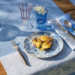 Serviettes de table pur lin Instant Bucolique Bleuet, Le Jacquard Français (par 4)