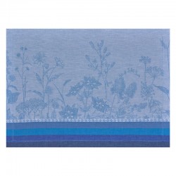 Sets de table antitache pur lin Instant Bucolique Bleuet, Le Jacquard Français (par 4)