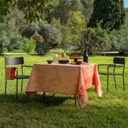 Nappe pur lin Instant Bucolique Cosmos, Le Jacquard Français