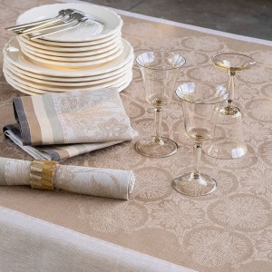 Serviettes de table pur lin Instant Bucolique Chaton, Le Jacquard Français 2