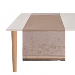 Chemin de table pur lin Instant Bucolique Chaton, Le Jacquard Français