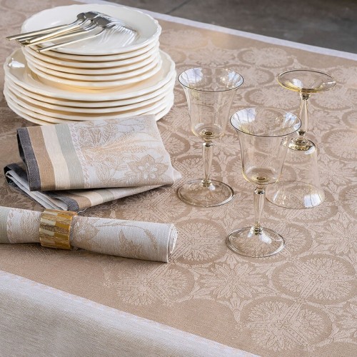 Nappe pur lin Instant Bucolique Chaton, Le Jacquard Français