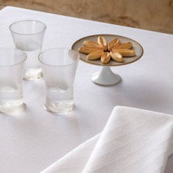 Serviettes de table coton et lin Club Albâtre, Le Jacquard Français