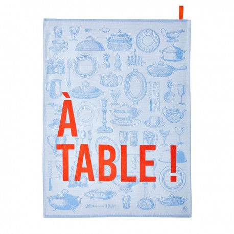 Torchons de cuisine A Table Eau, Le Jacquard Français (par 4)