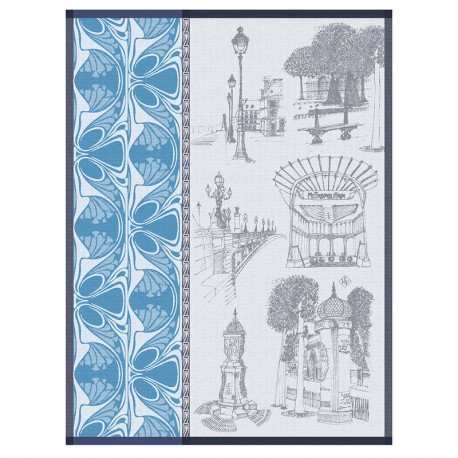Torchon Carnet de Paris Seine, Le Jacquard Français 