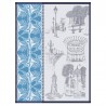 Torchons Carnet de Paris Seine, Le Jacquard Français (par 4)