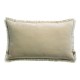 Coussin uni velours de coton/coton Fara Lin 30x50, Vivaraise