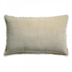 Coussin uni velours de coton/coton Fara Lin 40x65, Vivaraise