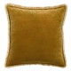 Coussin uni velours de coton/coton Fara Bronze 45x45, Vivaraise