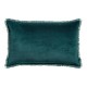 Coussin uni velours de coton/coton Fara Paon30x50, Vivaraise