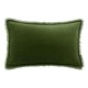 Coussin uni velours de coton/coton Fara Eucalyptus 30x50, Vivaraise