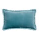 Coussin déco uni velours de coton/coton Fara Quartz 30x50, Vivaraise