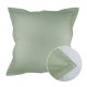 Taie carrée unie en percale de coton 90 fils/cm² Olana Kaki