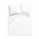 Housse de couette unie en percale de coton 90 fils/cm² Olana Blanc