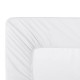 Drap housse uni en percale de coton 90 fils/cm² Olana Platine