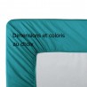Garnier-Thiébaut - Drap housse Duo uni pour lit articulé en percale de coton 90 fils/cm² Olana