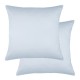 Taies d'oreiller unies en satin de coton 120 fils/cm² Ava Glacier