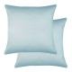 Taies d'oreiller unies en satin de coton 120 fils/cm² Ava Mint