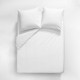  Housse de couette unie en satin de coton 120 fils/cm² Ava Blanc