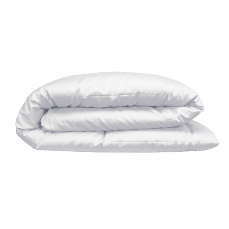  Housse de couette unie en satin de coton 120 fils/cm² Ava Blanc