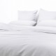  Housse de couette unie en satin de coton 120 fils/cm² Ava Blanc