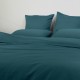  Housse de couette unie en satin de coton 120 fils/cm² Ava Canard