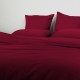  Housse de couette unie en satin de coton 120 fils/cm² Ava Dahlia