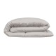  Housse de couette unie en satin de coton 120 fils/cm² Ava Taupe