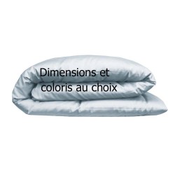 Garnier-Thiébaut - Housse de couette unie en satin de coton 120 fils/cm² Ava