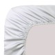 Drap housse uni Bonnets 30cm en satin de coton 120 fils/cm² Ava Blanc