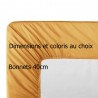 Garnier-Thiébaut - Drap housse uni bonnets 40cm en percale de coton 90 fils/cm² Olana