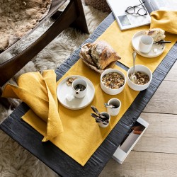 Set de table enduit Marie Galante Moutarde, Le Jacquard Français