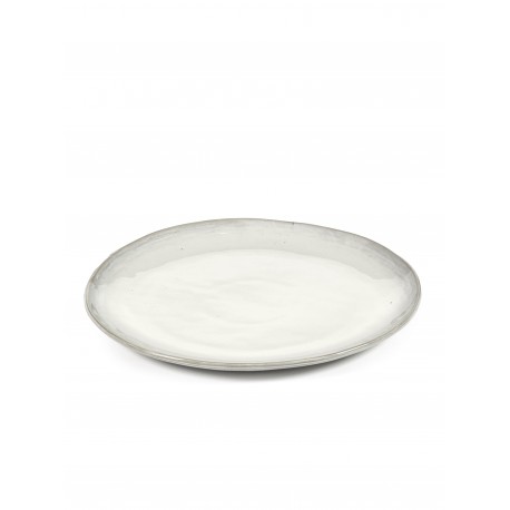 Assiette plate céramique 25cm La Mère Blanc cassé - Marie Michielssen