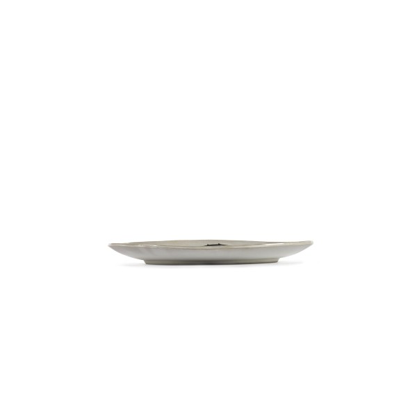 Assiette dessert céramique 20cm La Mère Visage Blanc cassé et Noir - Marie Michielssen