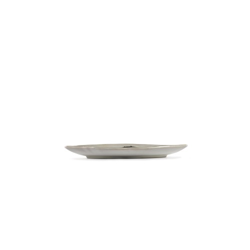 Assiette dessert céramique 20cm La Mère Visage Blanc cassé et Noir - Marie Michielssen
